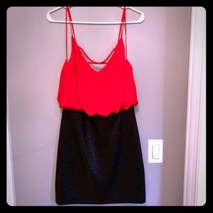 NWT Guess mini red and black dress